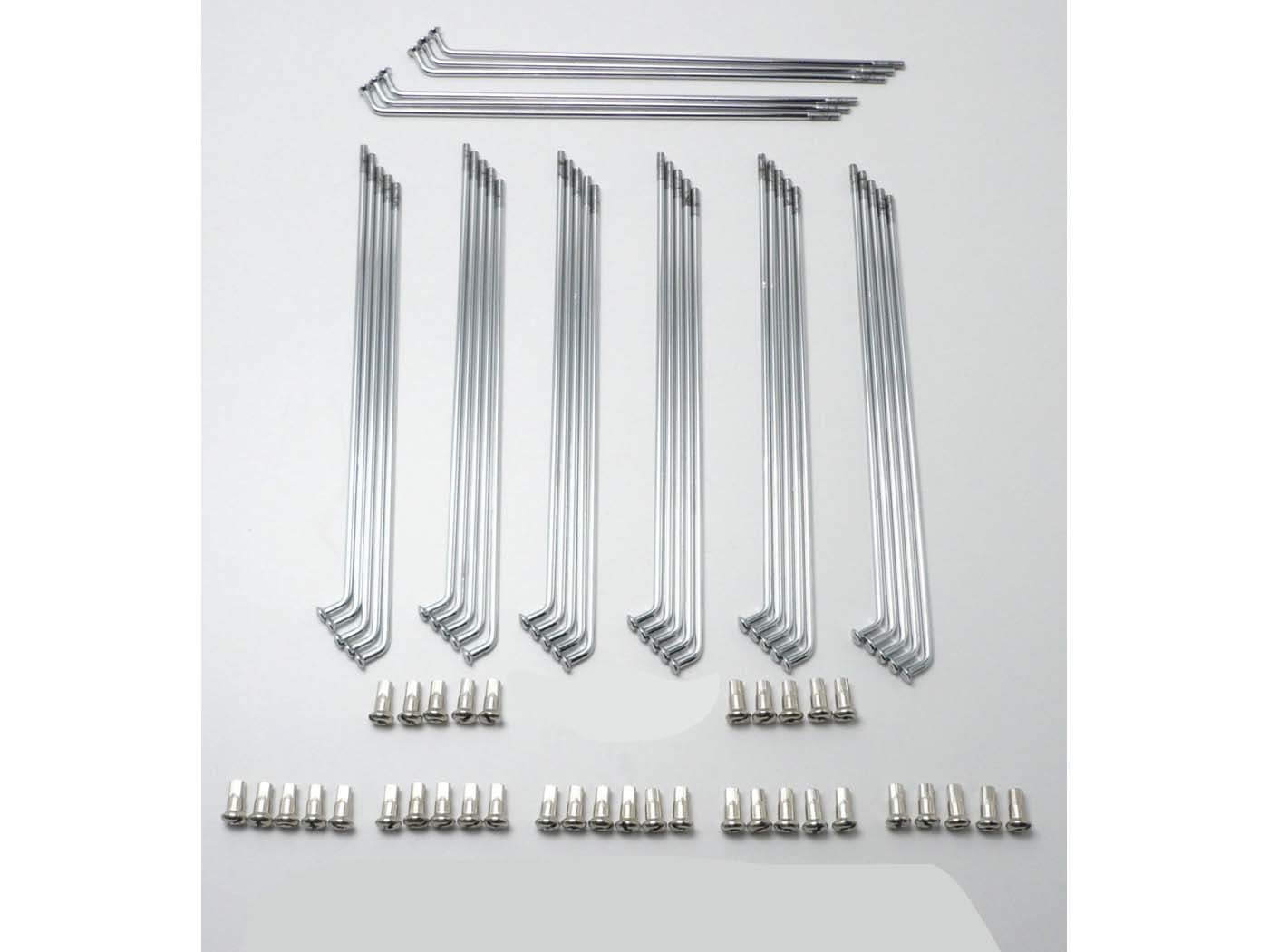 Spite cromate 160mm cu niplu set 36 bucăți pentru Puch MS 50, VS 50 Colibri, MV 50, DS 50, MS 25