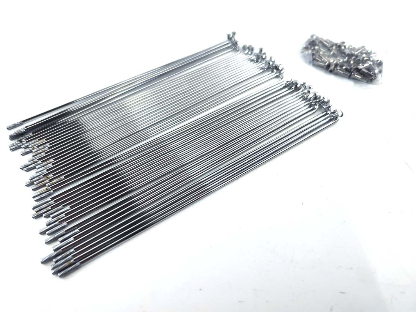 Spițe cromate 208mm cu niplu, set 36 bucăți pentru Puch MS 50, VS 50 Colibri, MV 50, DS 50, VZ 50 Dakota și alte modele