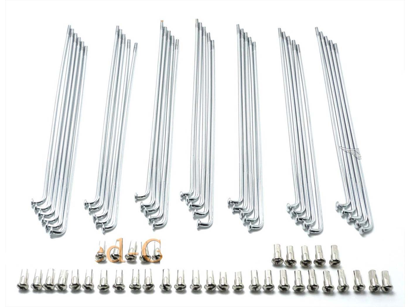 Spite cromate NTS Parts 183mm set 36 bucăți cu niplu pentru Kreidler Florett RS-GS (K54/503)