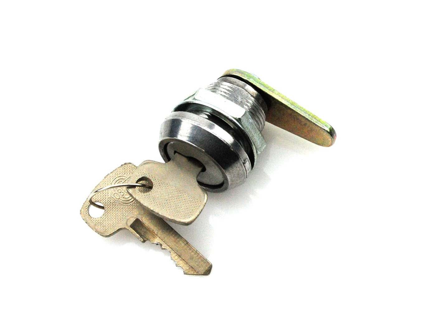 Încuietoare capac lateral argintie cu chei pentru Simson S51, S53, S70, S83