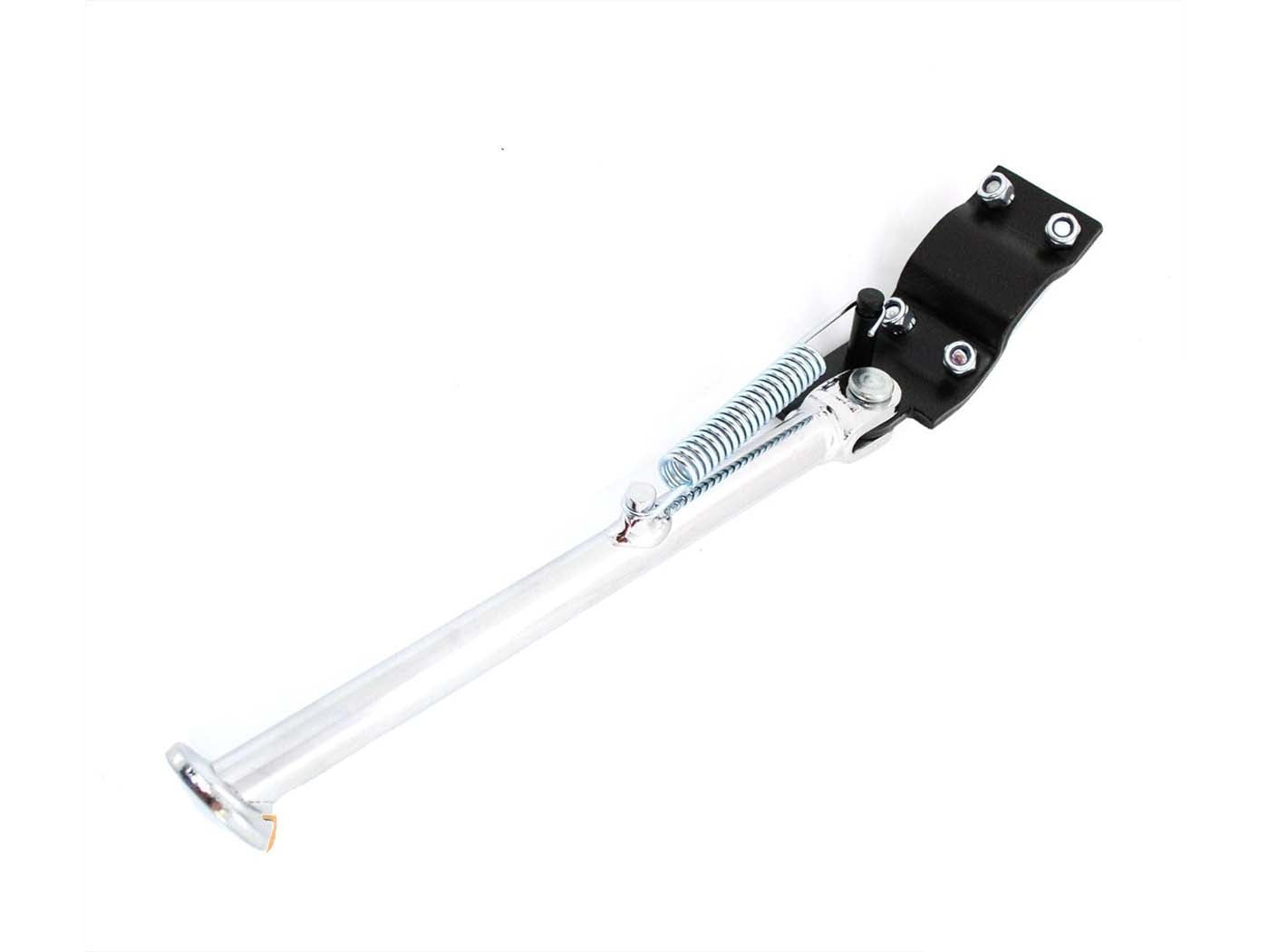 Cric lateral Presto cromat 280mm pentru Hercules, Tomos, Solex, Puch, Kreidler și alte modele