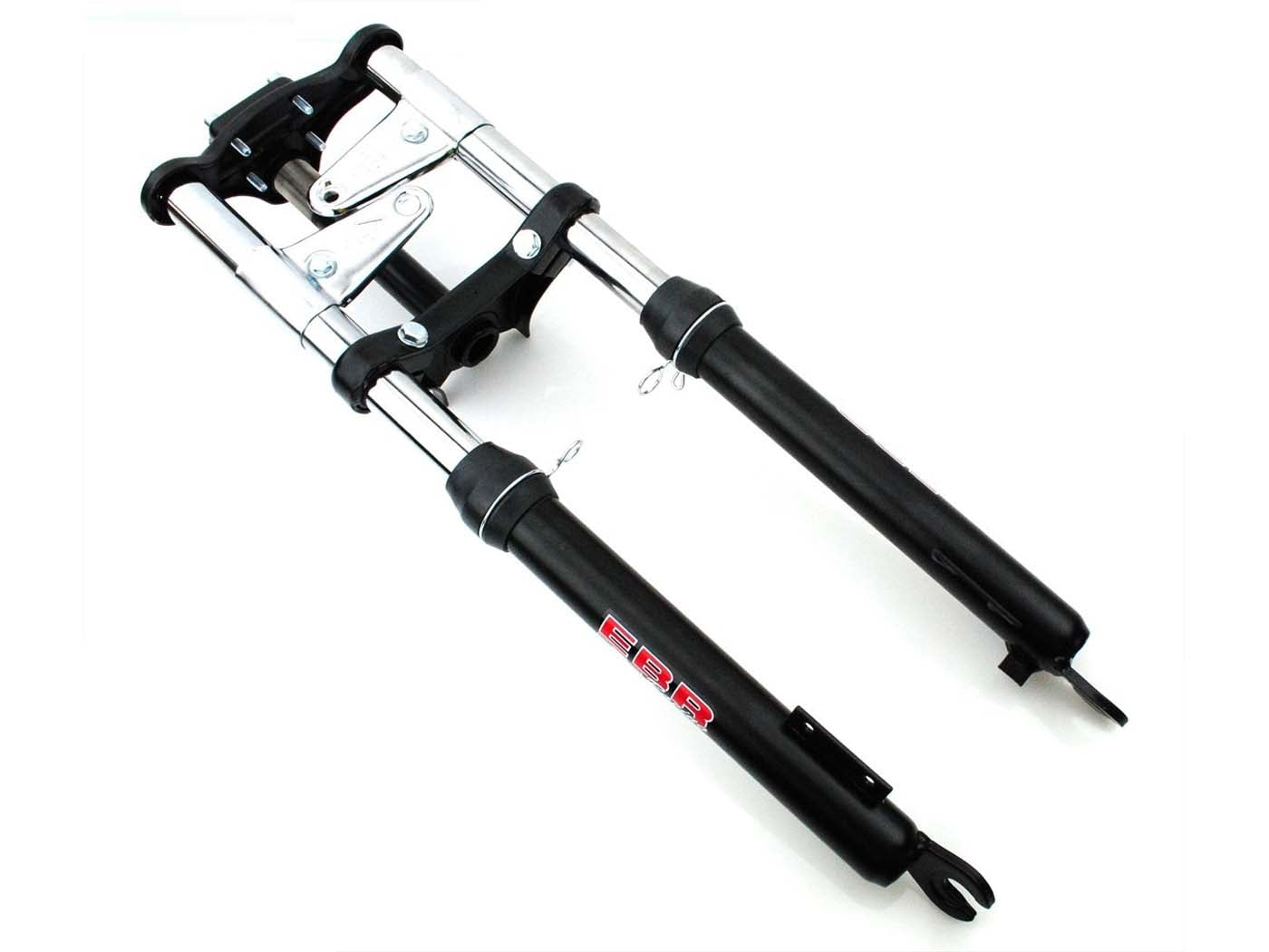 Furcă telescopică neagră 560mm Ø28/35mm cursă 26mm pentru Puch Maxi S/N, Maxi K2, X 30A, X 30