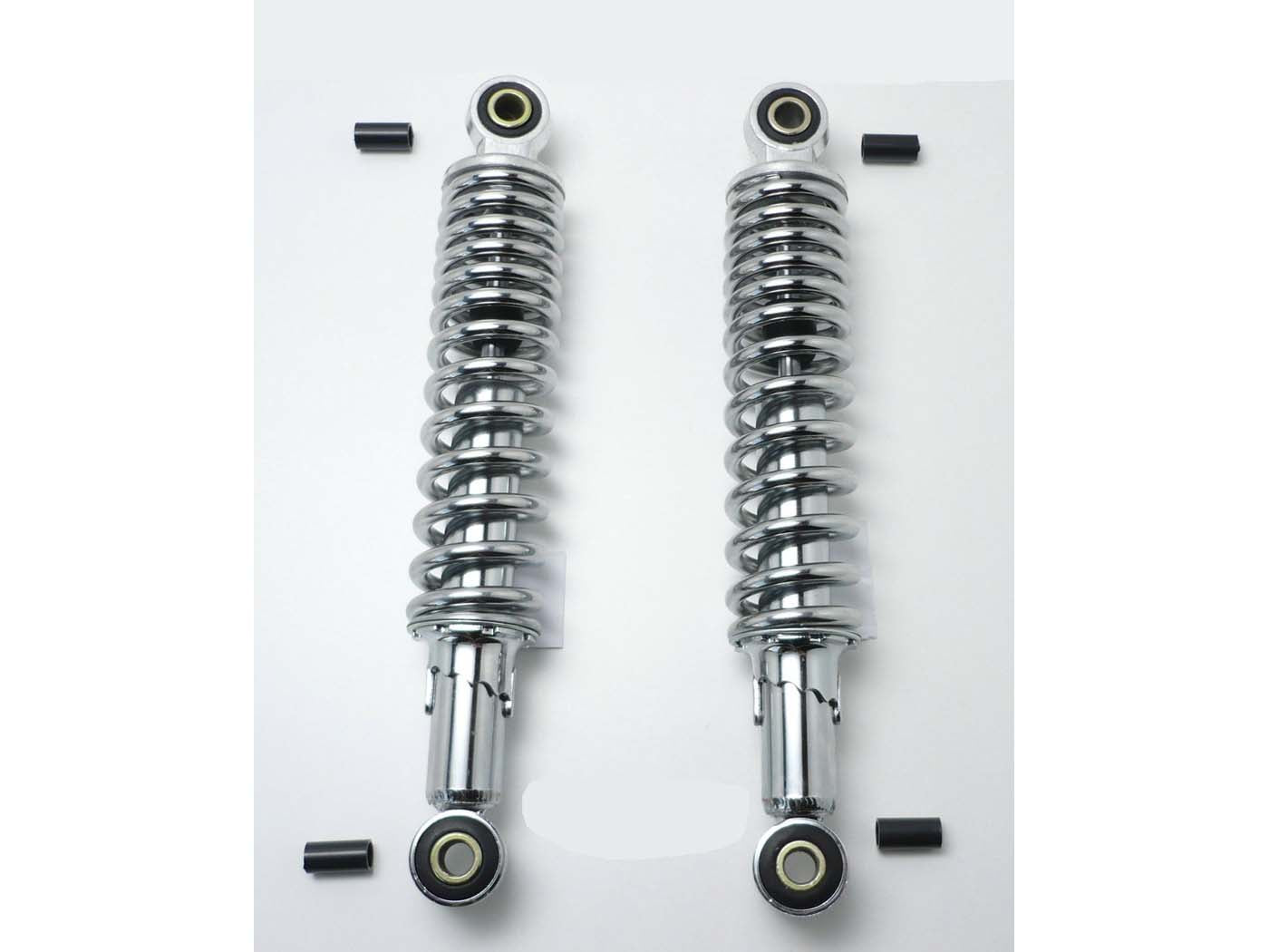 Set amortizoare MKX cromate 310mm reglabile în 5 trepte pentru Zündapp, Hercules, Puch și alte modele