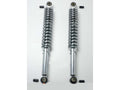Amortizor cromat 320mm reglabil 5 poziții bucșe 10mm adaptor plastic 8mm pentru Zündapp, Hercules, Kreidler, Puch și alte mărci