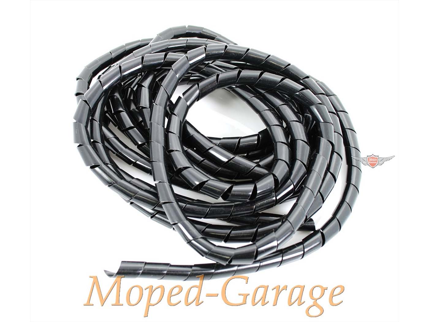 Furtun Spiralat din Plastic 8mm Negru 5m pentru Hercules, Kreidler, Piaggio, Simson, Puch și alte modele