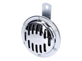 Claxon 6V curent continuu 100mm inox pentru Maico, DKW, NSU, Miele, Horex, Zündapp, BMW, EMW, MZ RT125/1, RT125/2, RT125/3, Hercules și alte modele