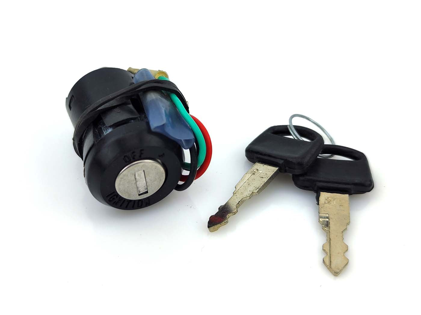 Contact de aprindere 4 pini cu suport de fixare și 2 chei pentru Honda MT 5, MT 50, MB 50