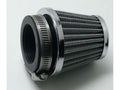 Filtru de aer tuning 48mm negru-argintiu pentru Zündapp, Hercules, Kreidler, Simson, Puch și alte modele