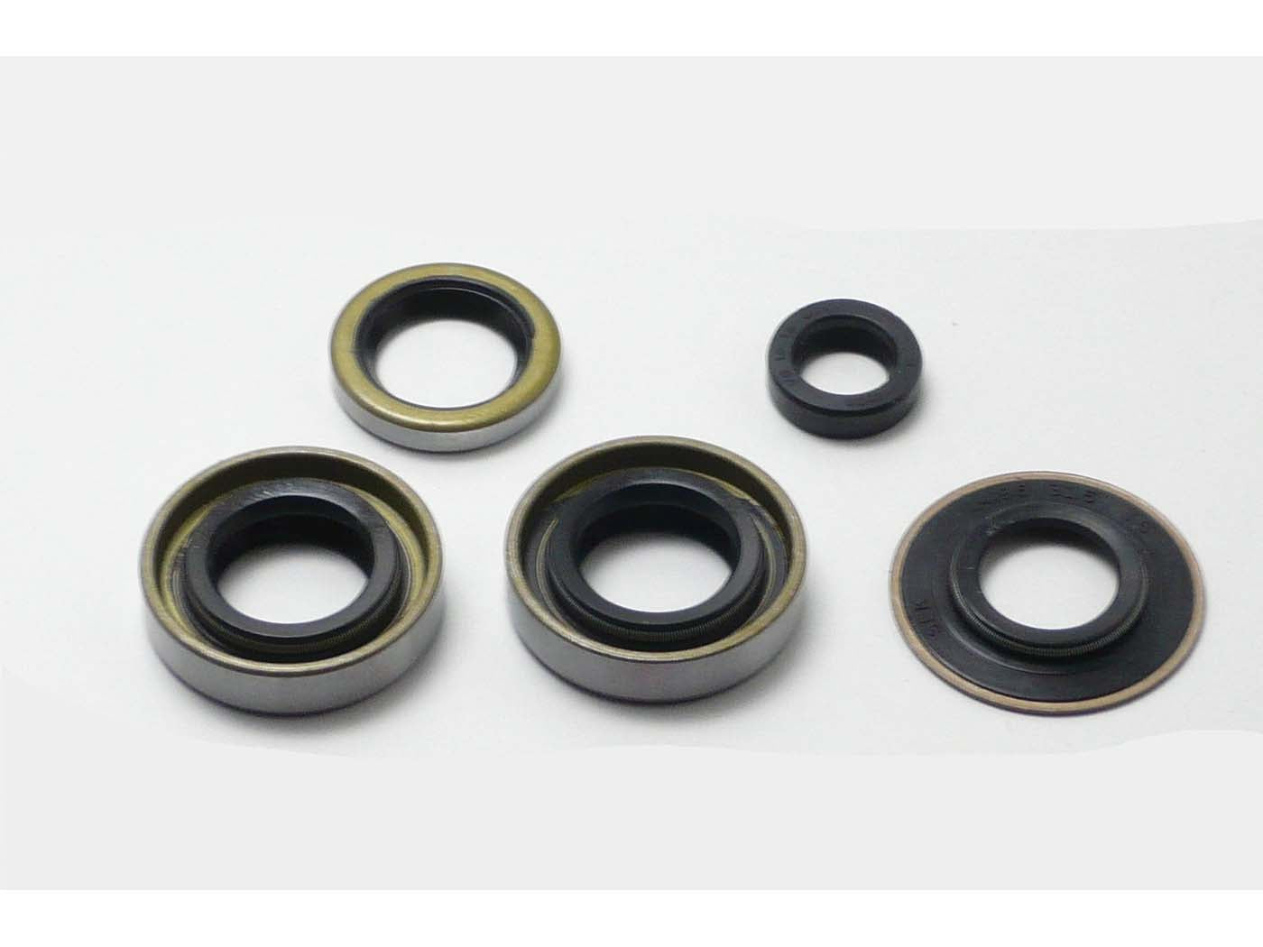 Set simering 5 piese negru pentru Hercules, Sachs, Zündapp 50/LF H, LF S, KF BKF EKF, MLF B, LK MLKA X