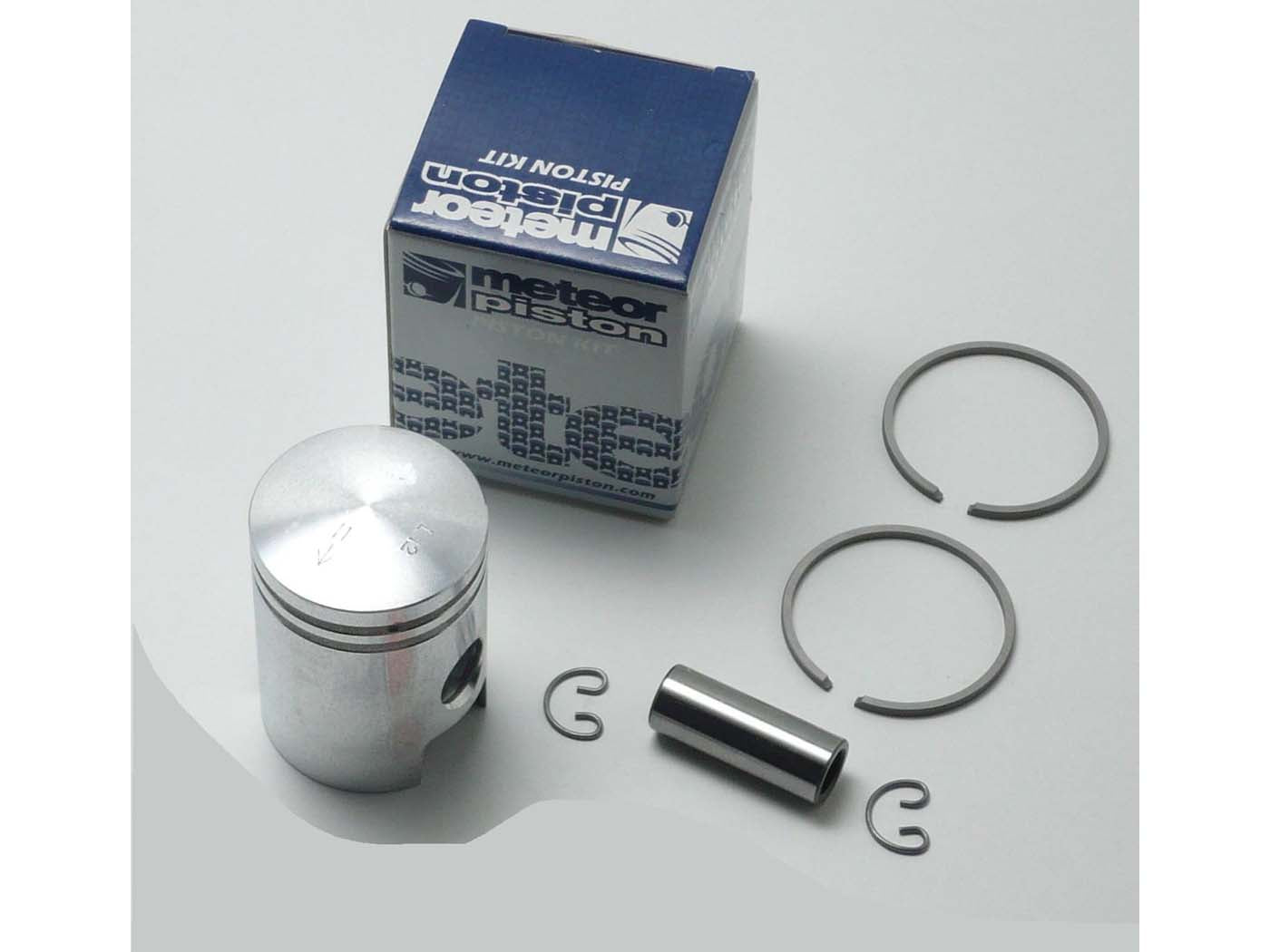 Set piston Meteor aluminiu 37,97mm cu segmenți pentru Hercules Prima 2, Prima 3, Prima 4, Prima 5, Prima GT și alte modele