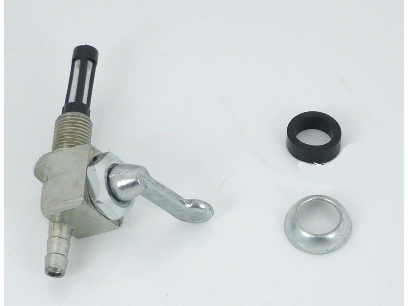 Robinet de benzină M10x1 ieșire jos pentru Peugeot 103 LC 50 2T, 103 AC 50 2T, Mobylette, Hercules Mofa