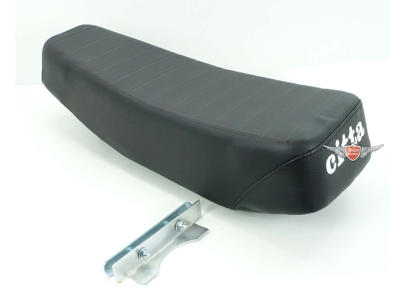 Șa neagră 500mm x 160mm pentru Piaggio Ciao, Piaggio Si, Vespa Ciao și alte modele