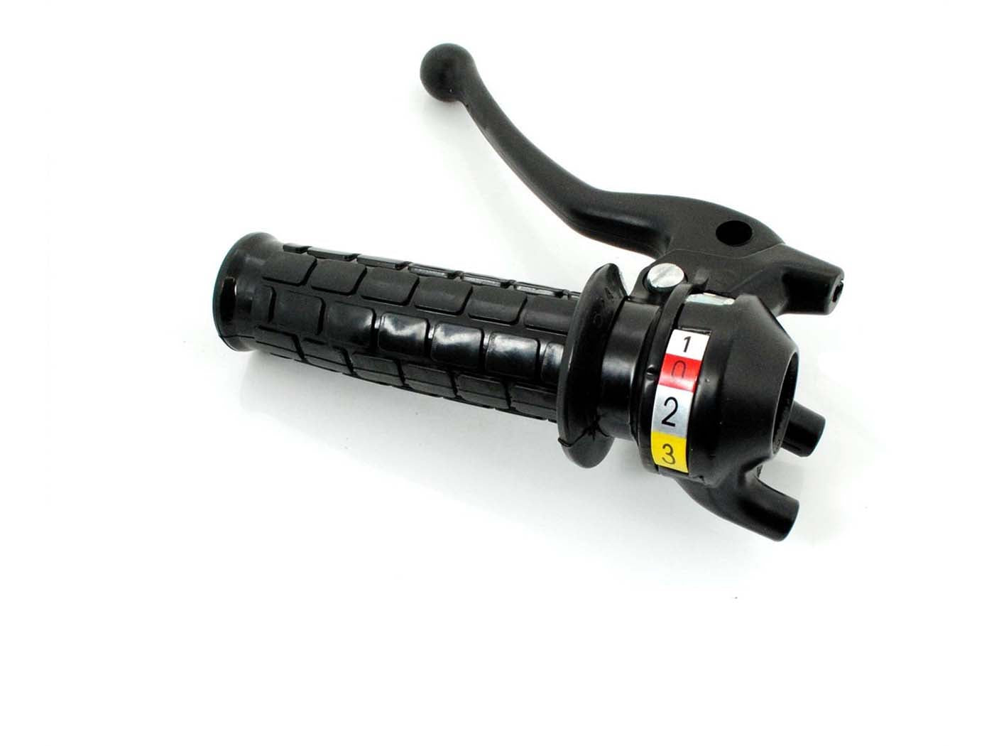 Mâner schimbător viteze 3 trepte NTS Parts negru plastic pentru Kreidler Flory MF 20, MF 32, MF 12, MF 13, MF 23 și alte modele