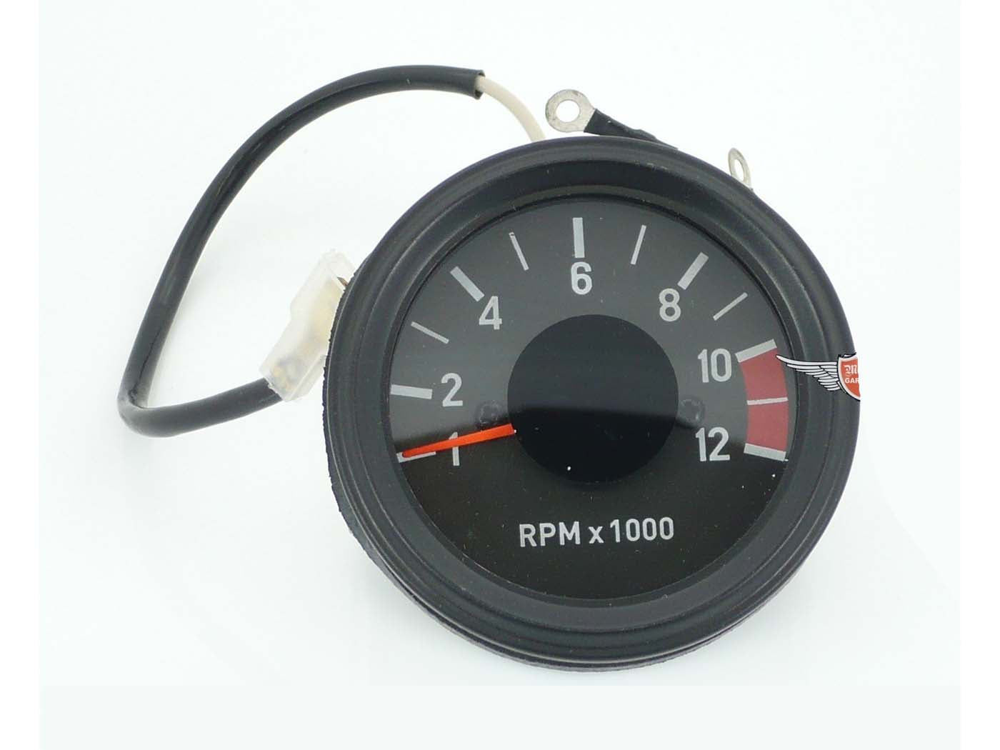 Tahometru NTS Parts 60mm 12.000 rpm rotund Sport pentru Zündapp KS50, C50, Hercules K50, Kreidler Florett și alte modele