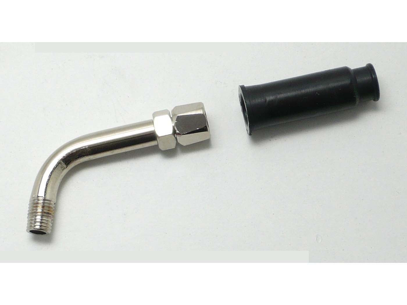 Tub de deflecție metalic 40 grade cu capac cauciuc pentru carburator Del Orto - Zündapp Mofa