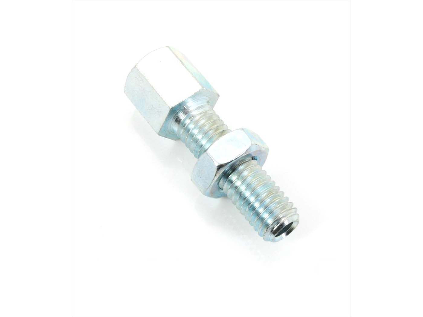 Șurub de reglaj hexagonal M8 x 27mm, diametru 10mm, orificiu 4mm pentru Kreidler, Zündapp și alte modele