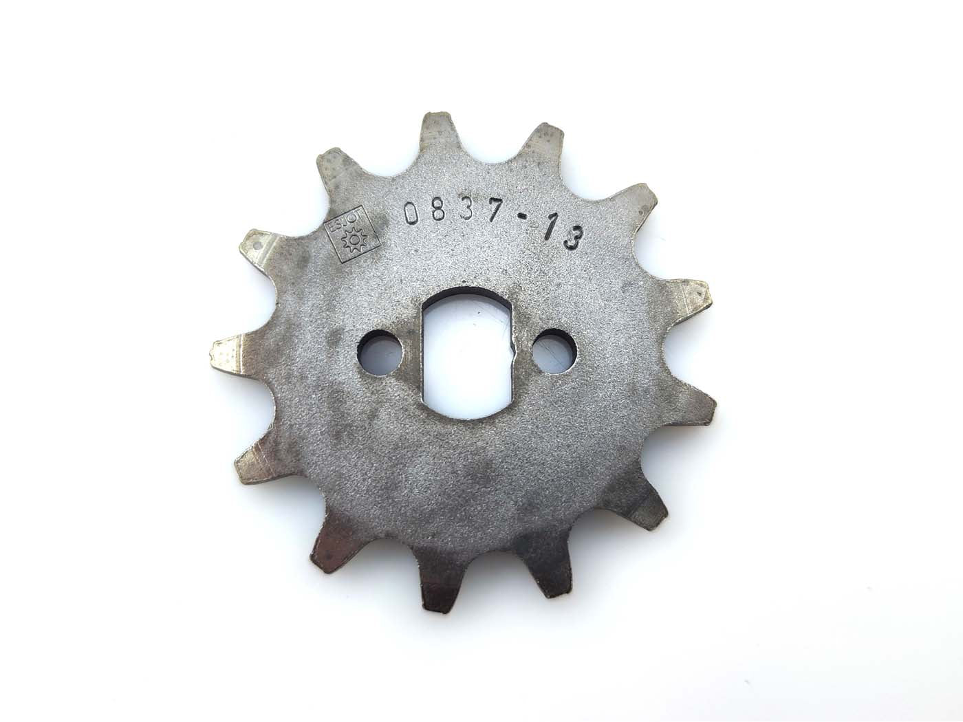 Pinion Esjot oțel 13 dinți prindere ovală 15x10mm pentru Zündapp Bergsteiger M25, ZD 10, ZD 20, ZD 30, ZA 25 și alte modele