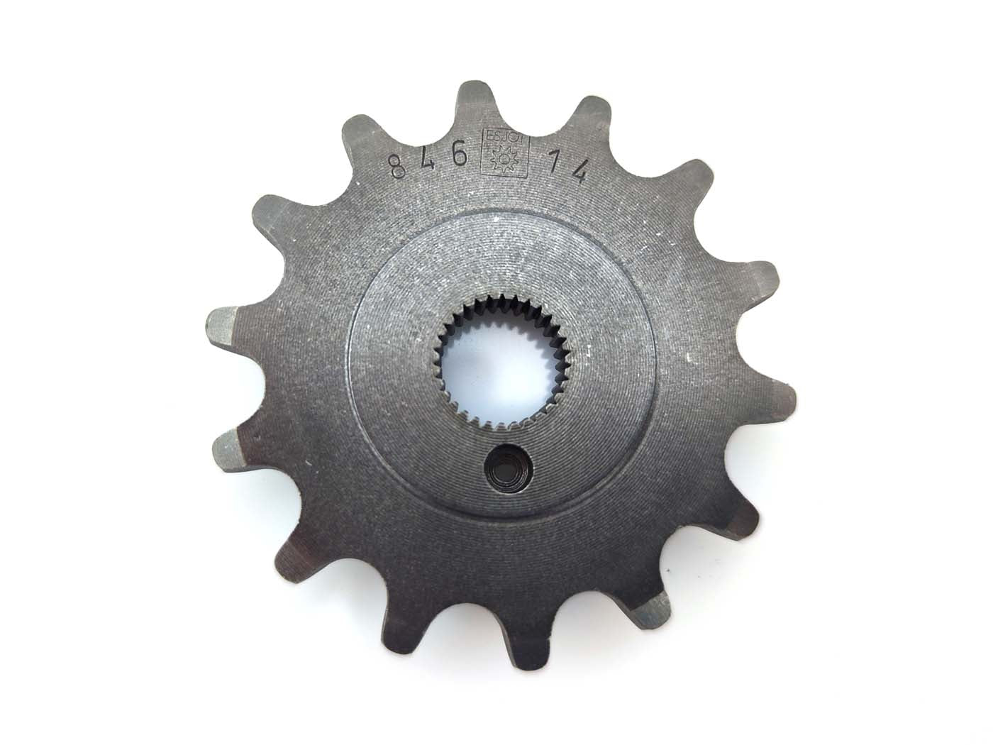 Pinion Esjot 14 dinți 12mm pentru Zündapp TS ZD 20/25/50, ZD 40, Hai 25, ZS 25 și alte modele