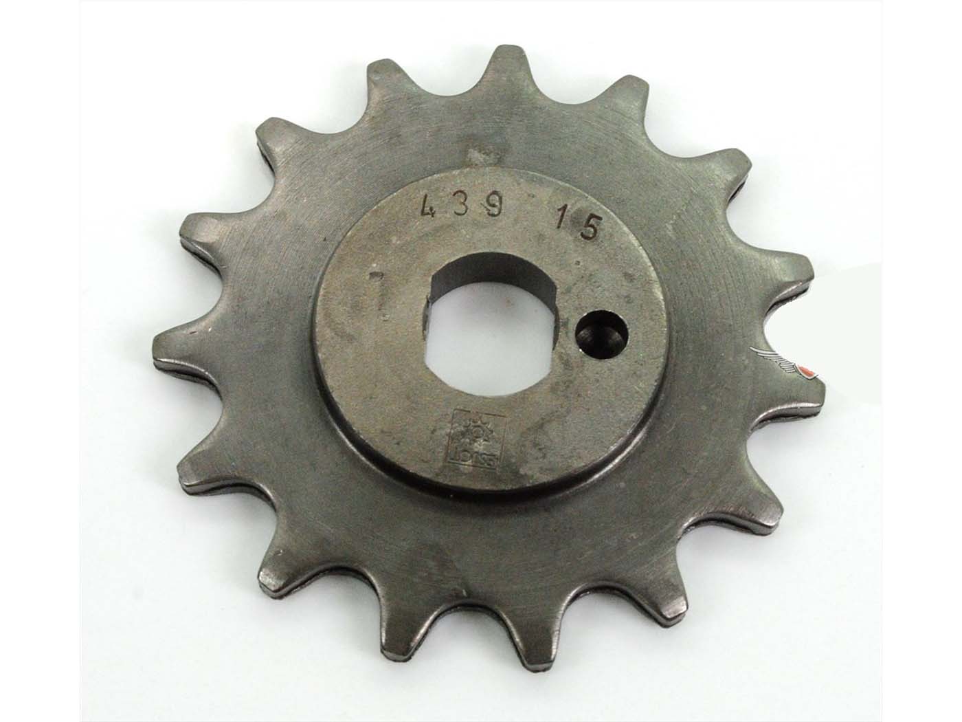 Pinion Esjot oțel 15 dinți 15x12mm pentru Kreidler Flory MF 20, MF 32, MF 12, MF 13, MF 23, MF 22, Flott MF 24/25, Florett Mustang