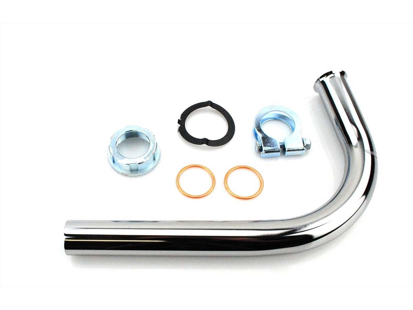 Set colector eșapament 28mm inox pentru Simson KR51/1 Schwalbe, SR4-2 Star, SR4-3 Sperber, SR4-4 Habicht și alte modele