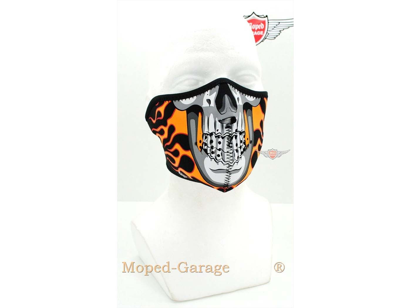 Mască de față Burnin Skull poliester/nylon universal