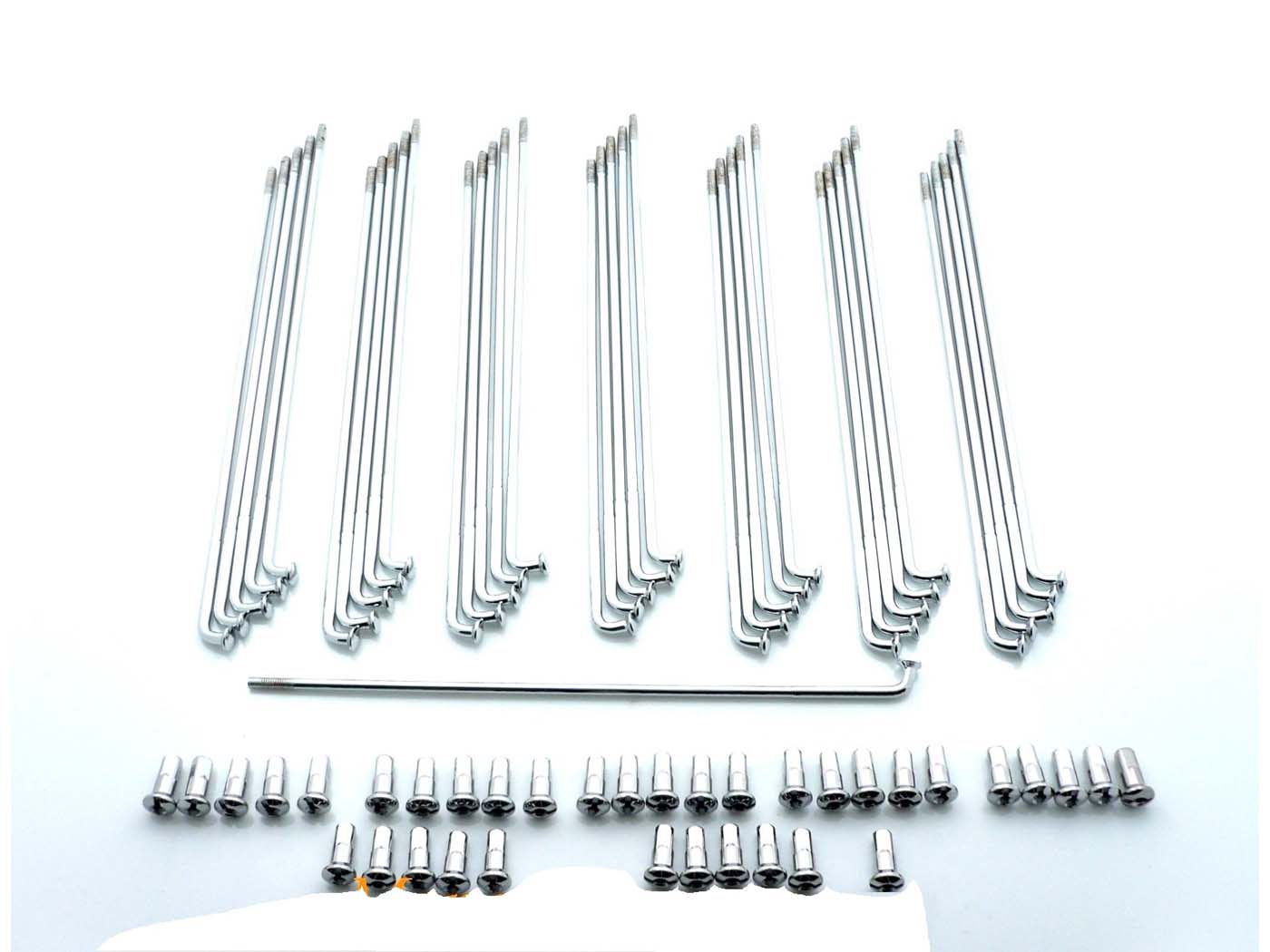 Spite cromate 181x3mm cu nipluri (36 bucăți) pentru Zündapp KS 50, C 50 Super, KS 50 Sport, C 50 Sport și alte modele