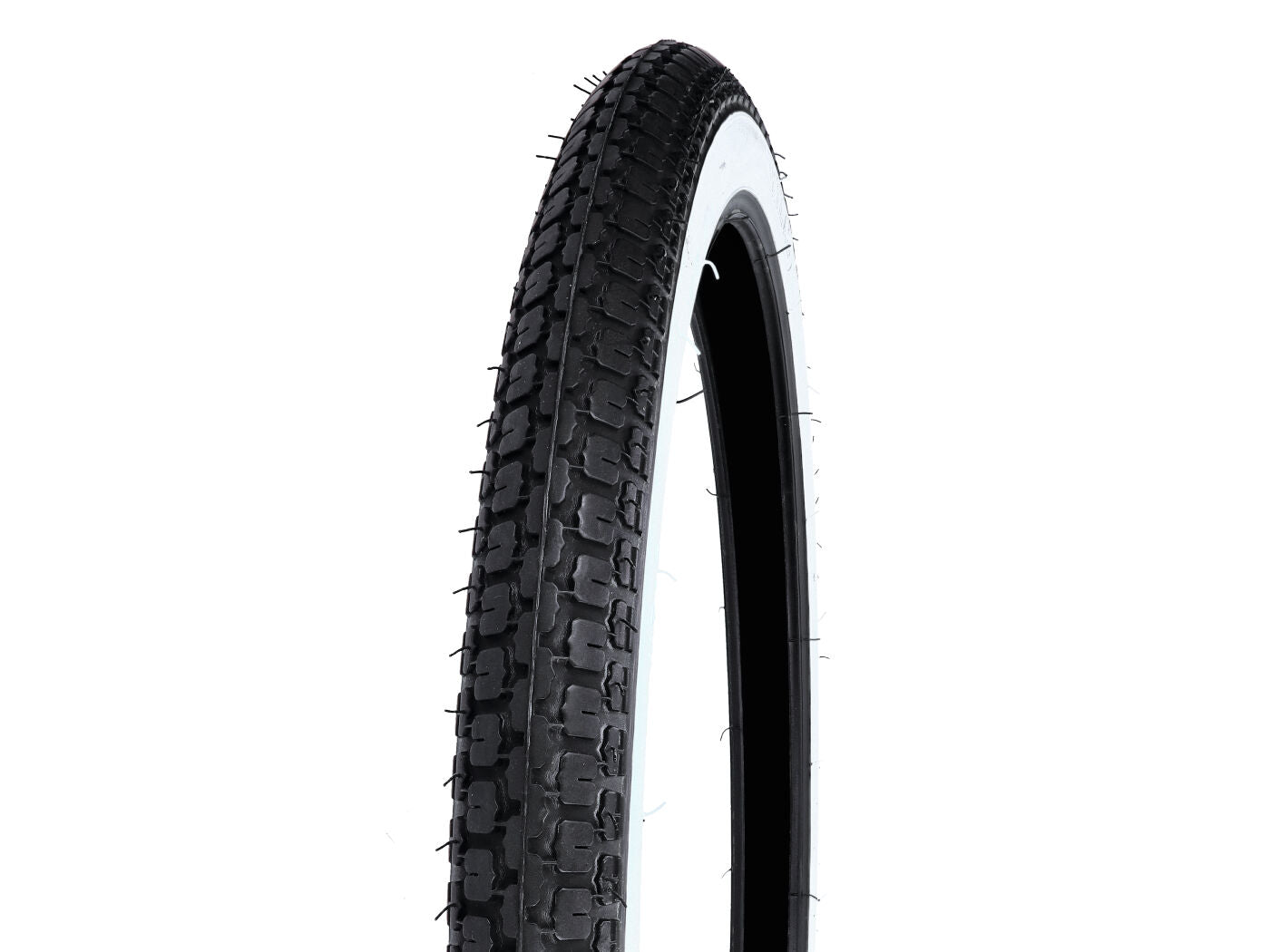 Anvelopă moped dungă albă 2 1/4 x 19 4PR pentru Zündapp, Tomos, Sachs, Hercules, Puch și alte modele