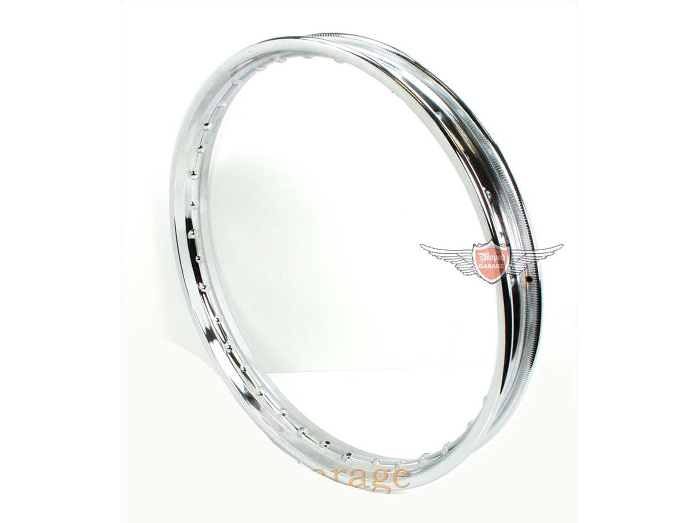 Jantă cromată 1,4 x 17 inch 36 găuri 6,5mm pentru Kreidler, Zündapp, Puch și alte modele