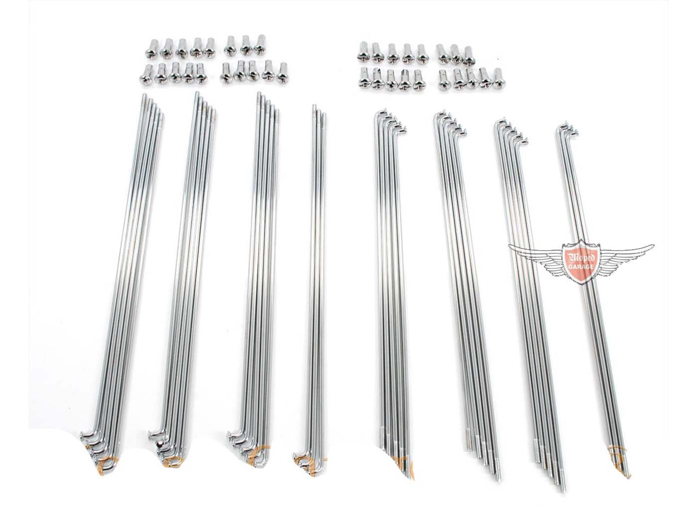 Spite cromate 18x196mm 18x205mm 2,6mm cu niplu (36 bucăți) pentru Puch MS 50, MS 25