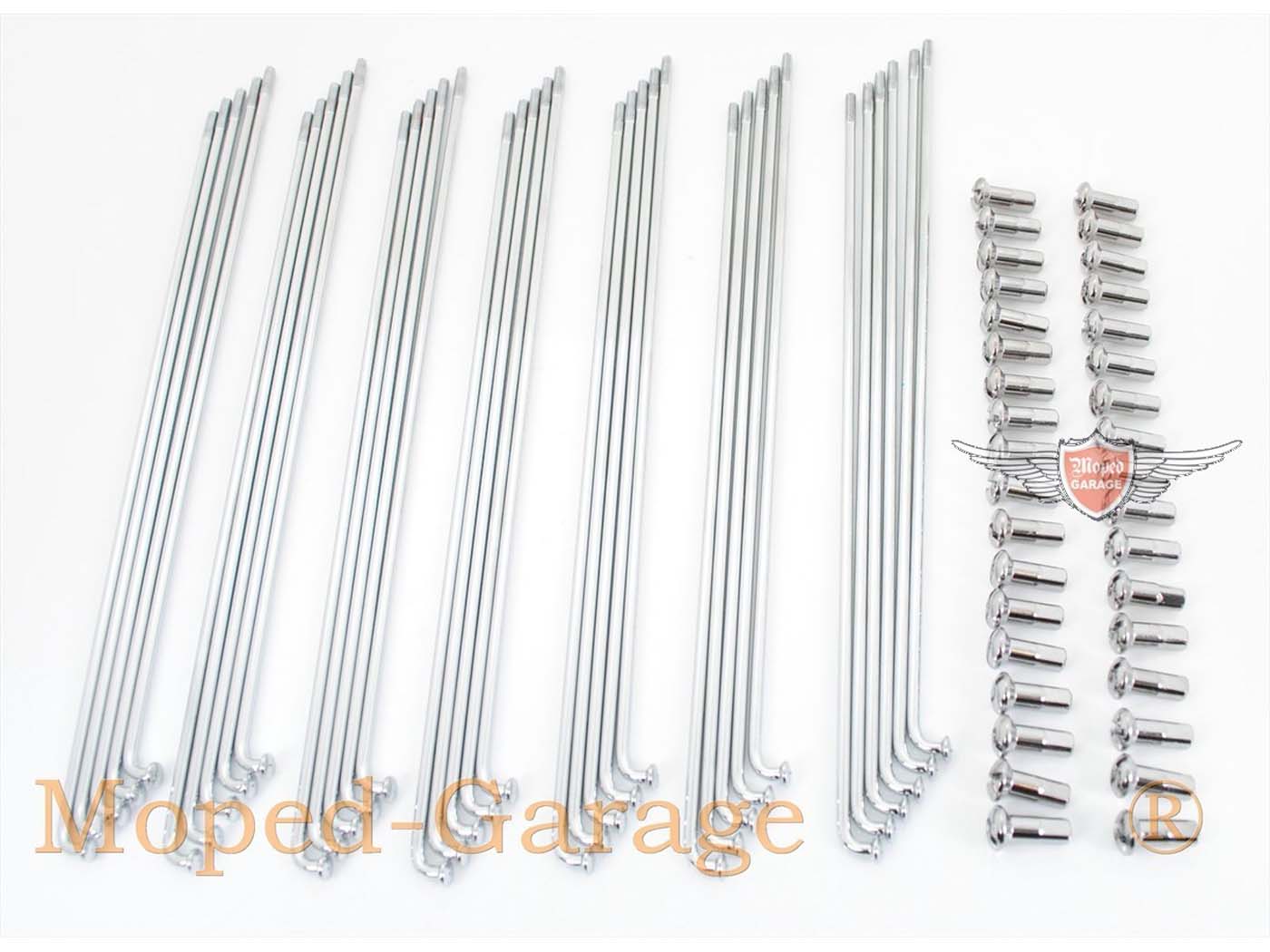 Set spițe oțel 185mm 36 bucăți pentru Zündapp, Kreidler, Puch și alte mărci