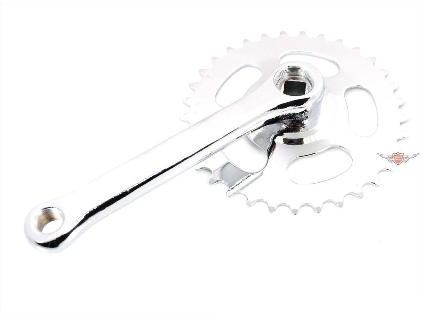 Pedalier Velo Solex manivela dreapta cu pinion argintiu pentru Solex 330, 660, 1010, 1400, 1700 și alte modele
