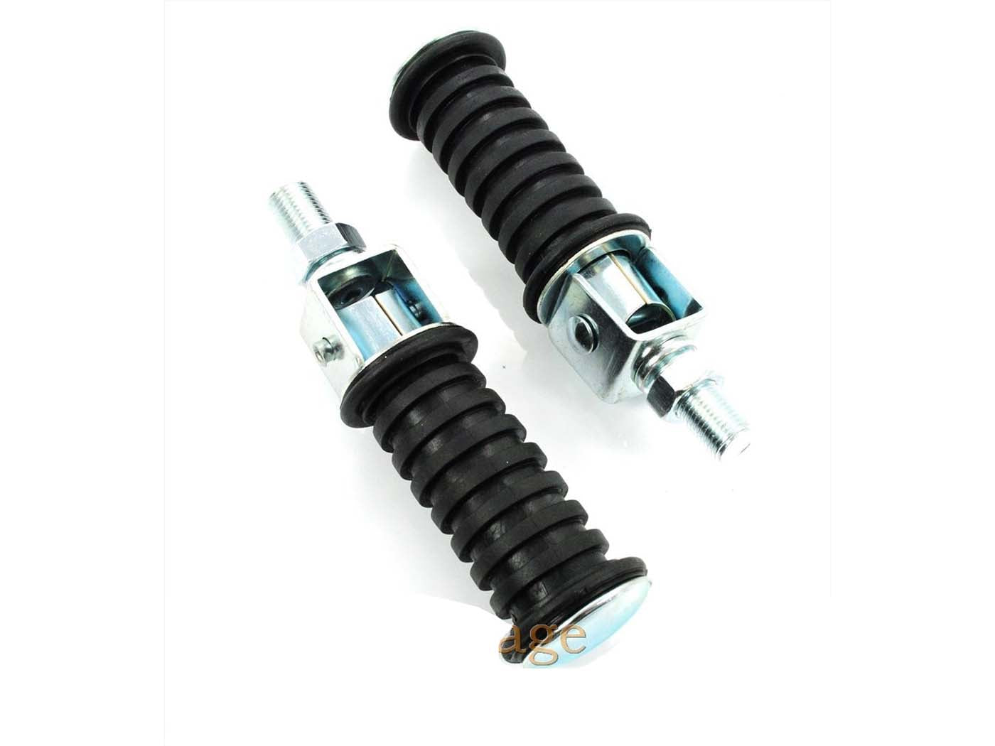 Repose-picioare negre M12 x 25mm 100mm 28mm pentru Hercules, Kreidler, Puch și alte modele