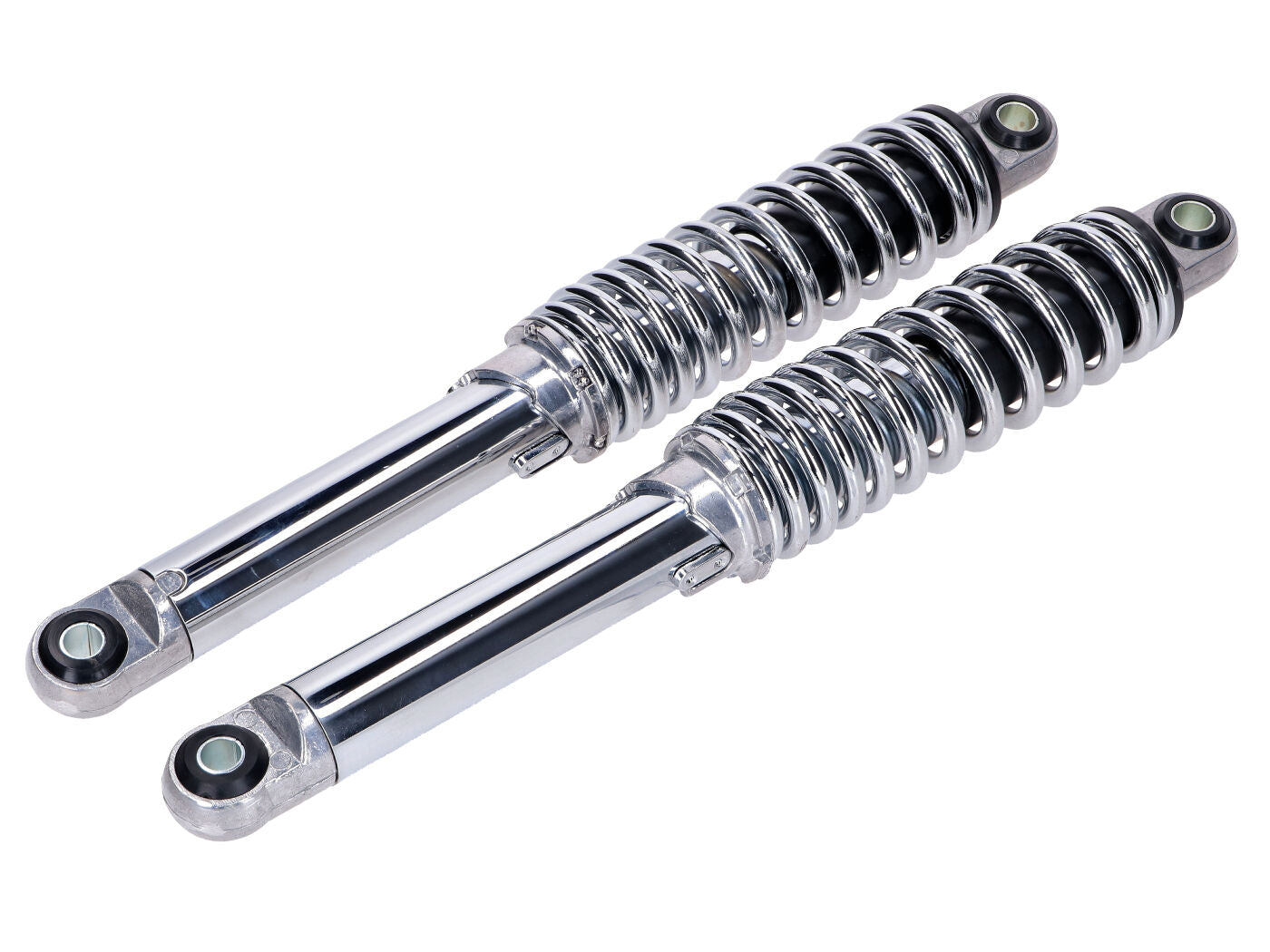 Set amortizoare IMCA 350mm cromat pentru Zündapp CS 50, Hai 50, Hai 25 și alte modele