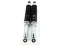 Amortizor Spate Cromat 395mm Negru Hidraulic Reglabil 5 Trepte 10mm 12mm pentru Zündapp, Kreidler, Puch și alte modele