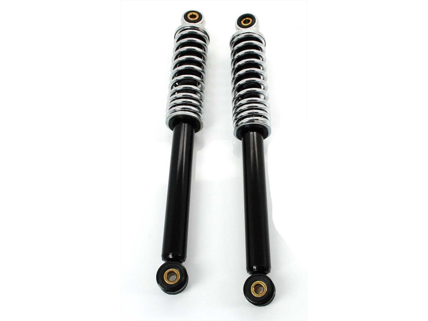 Set amortizoare 330mm 8mm negru cromat pentru Zündapp ZD, ZR, ZA, ZS, CS, ZL, Hercules Prima și alte modele