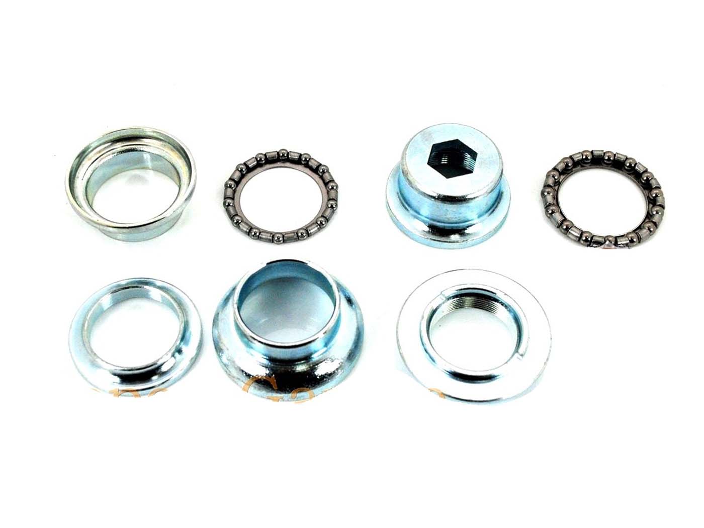 Set rulmenți jug direcție 7 piese metal pentru Zündapp Super Combinette 50, C 50 Super, Bergsteiger M25/M50