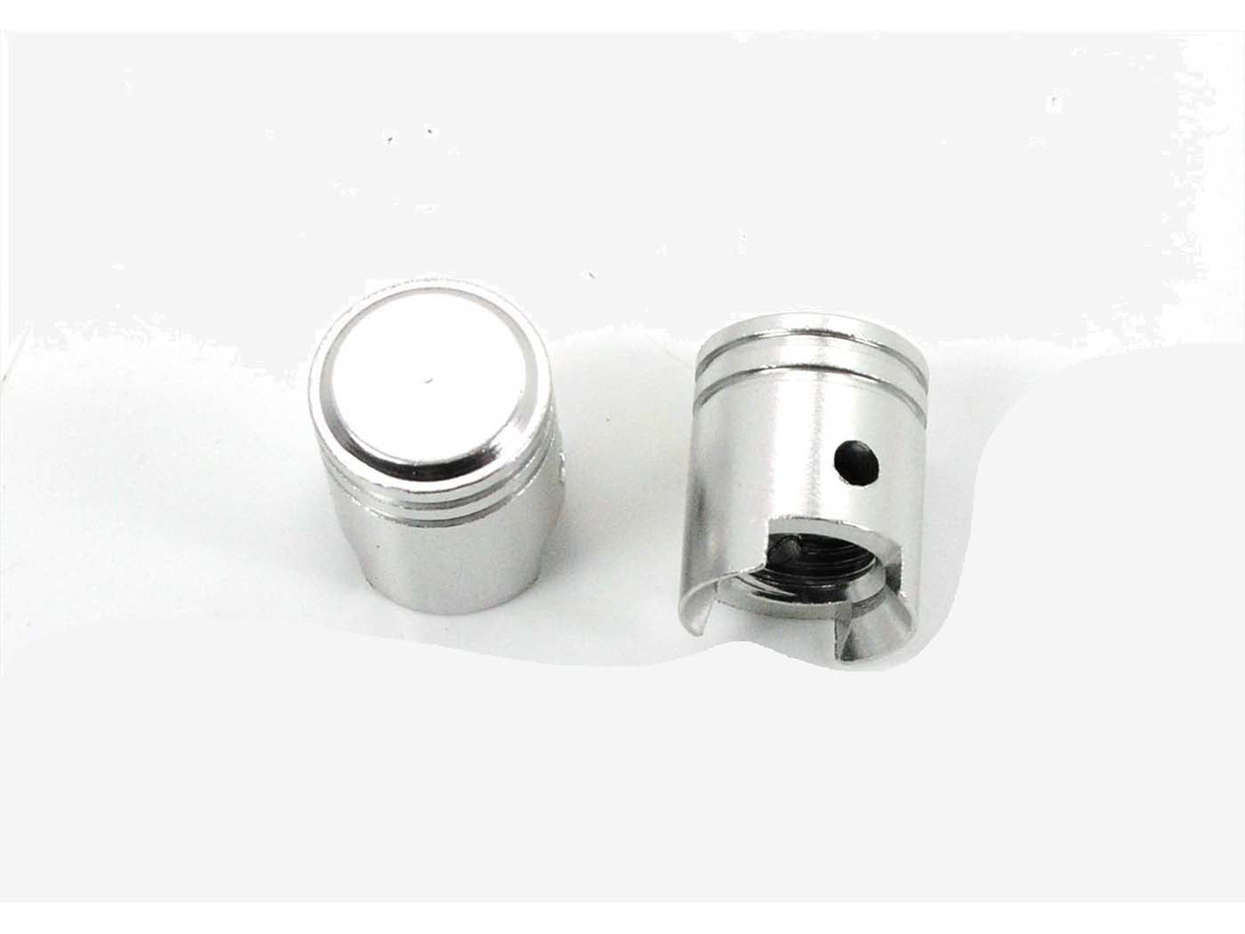 Set capacele ventil aluminiu argintiu formă piston universal