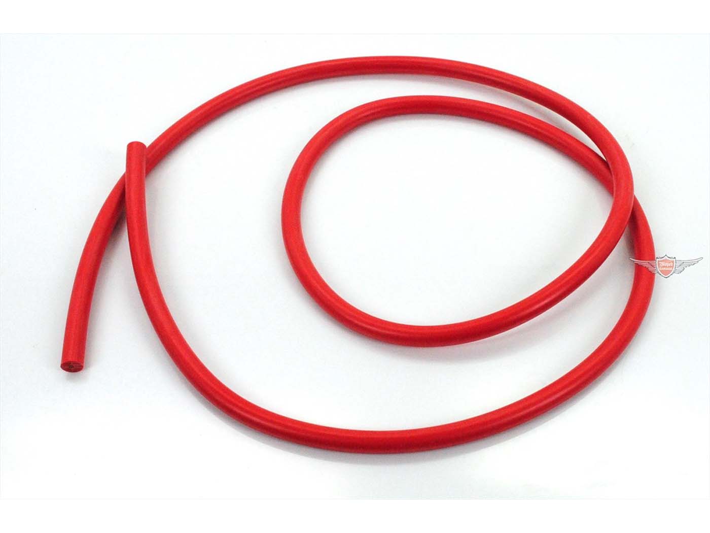 Cablu aprindere silicon roșu 1m D=7mm pentru Zündapp, Kreidler, Hercules, Puch, KTM, DKW, moped, scuter, motocicletă