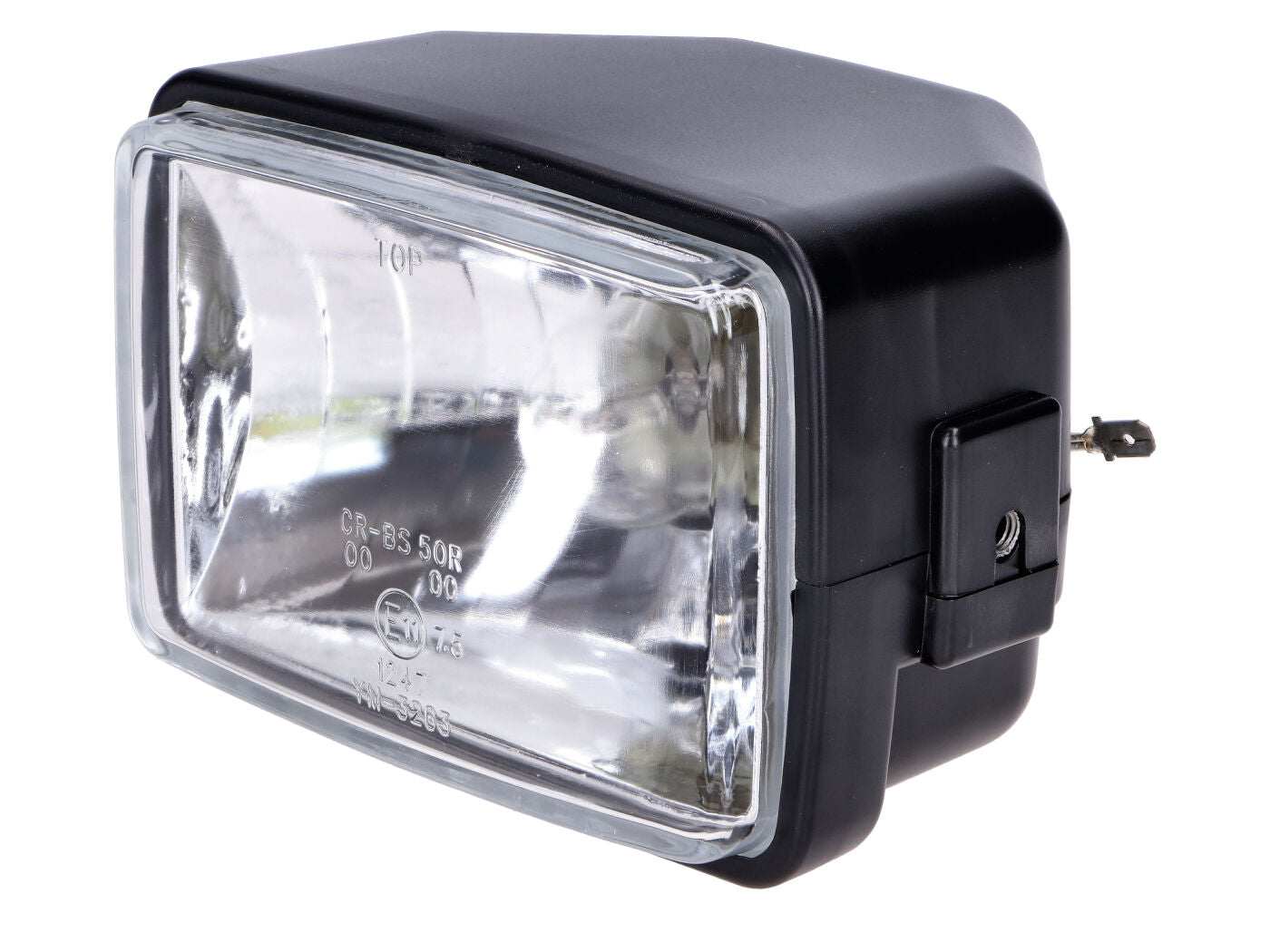 Far dreptunghiular negru 130mm pentru Tomos A35, Quadro, 2L, 3L, 4L și alte modele