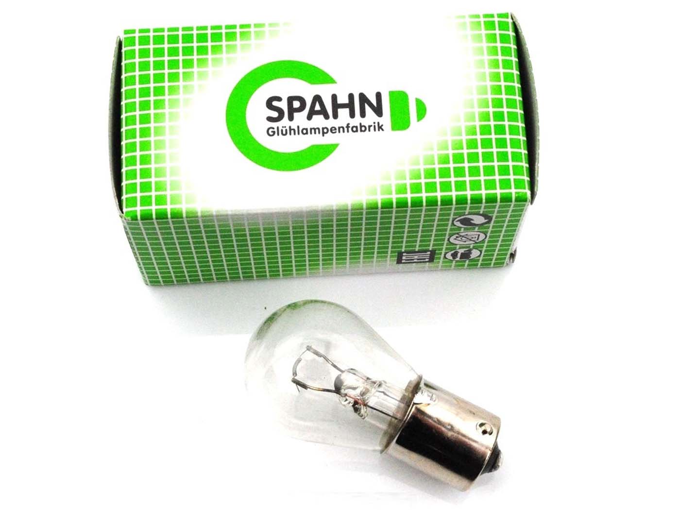 Bec Spahn Glühlampen BA15s 12V 18W soclu 15mm pentru Simson KR50 Schwalbe, KR51 Schwalbe, KR51/2 Schwalbe, S51, SR 50