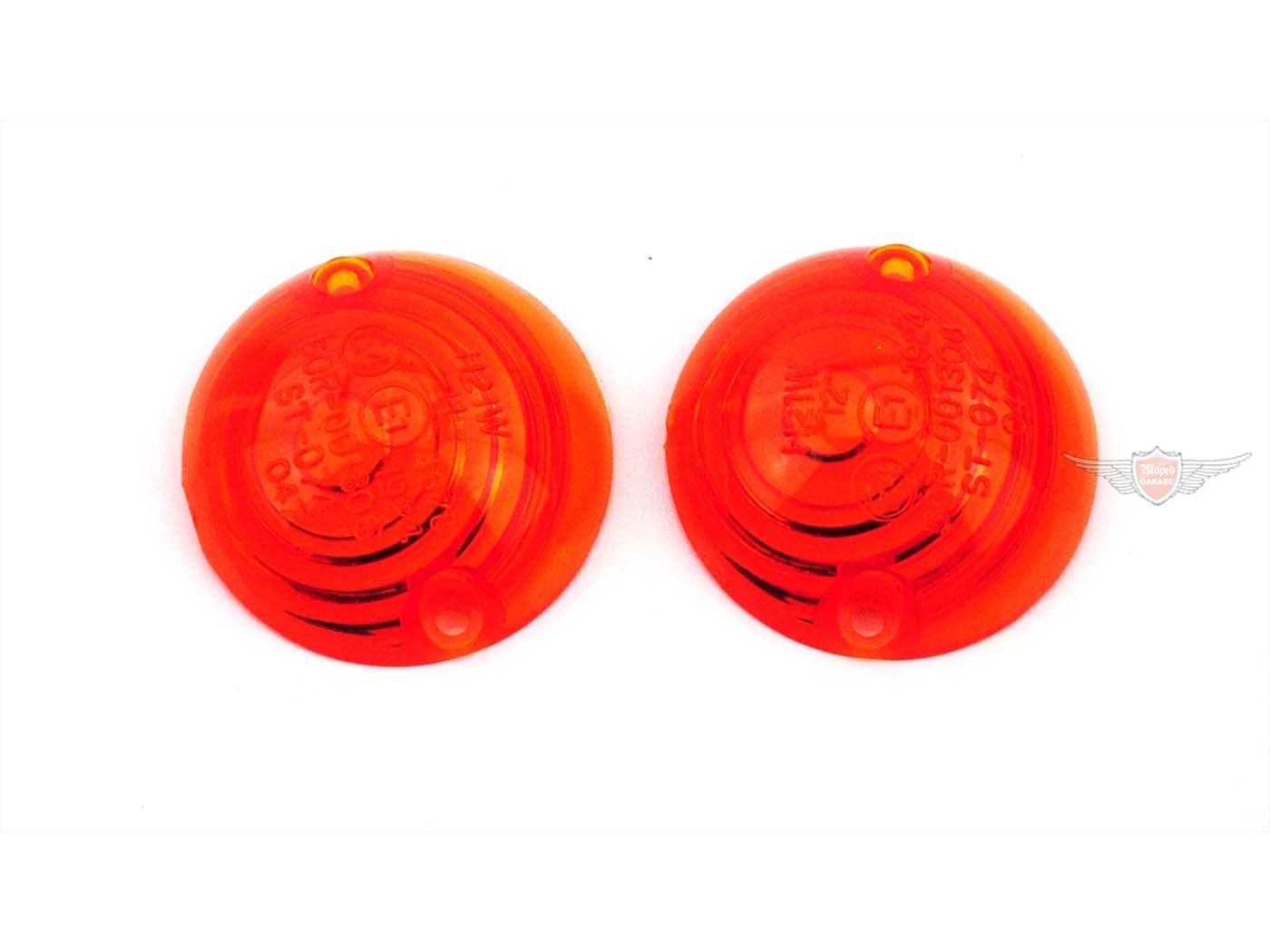 Set sticlă semnalizare tip ochi de bou pentru Zündapp KS 100, GS 125, Maico, Hercules