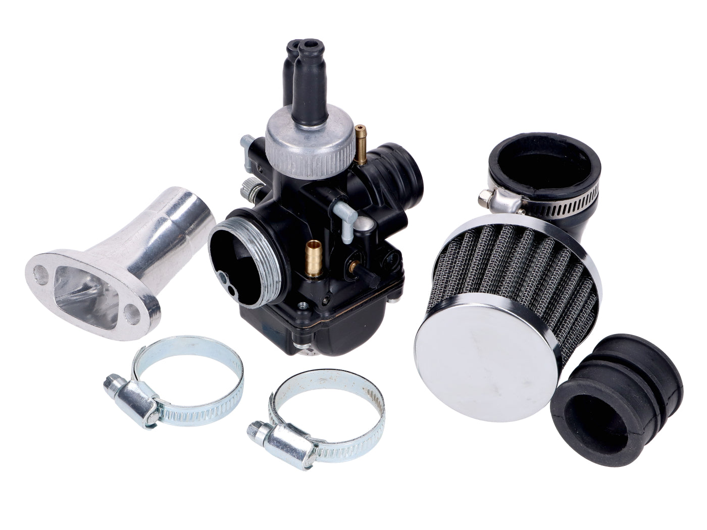 Kit carburator tuning cu racord admisie și filtru aer sport pentru Zündapp KS 517, 519, 530 și alte modele