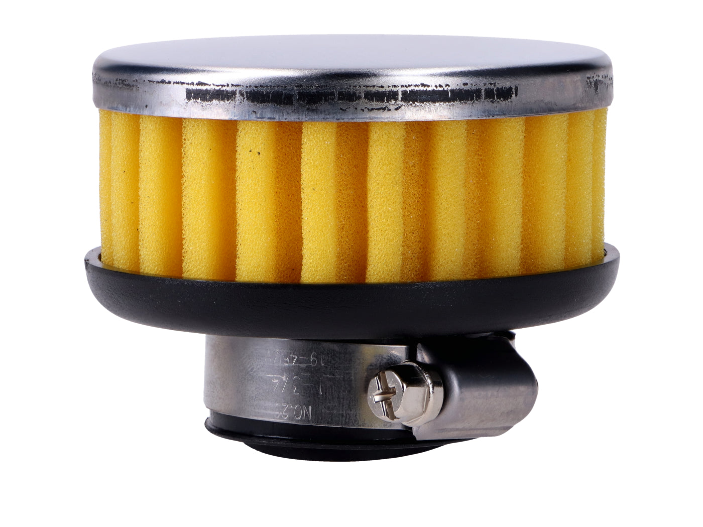 Filtru de aer tuning drept 28-35mm 80x58mm burete galben pentru carburator Bing, Puch Maxi, Zündapp, Hercules, Kreidler