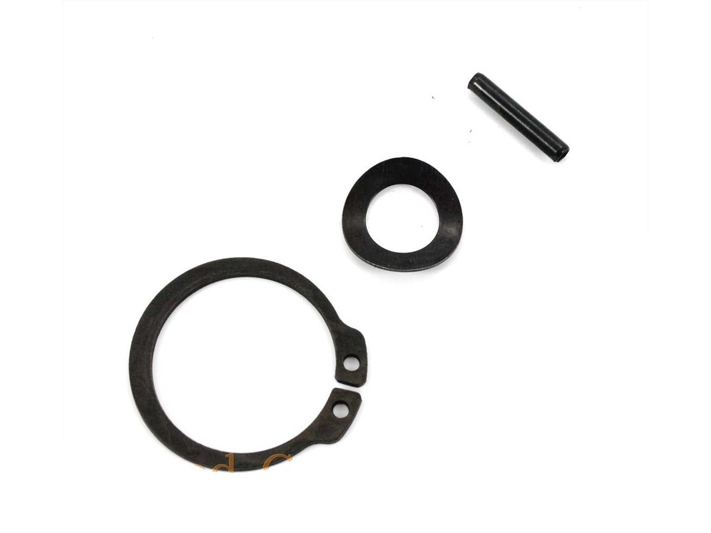 Set siguranțe pedală pornire oțel negru pentru Zündapp Sport Combinette, C 50 Sport, KS 50 Sport, ZD 40