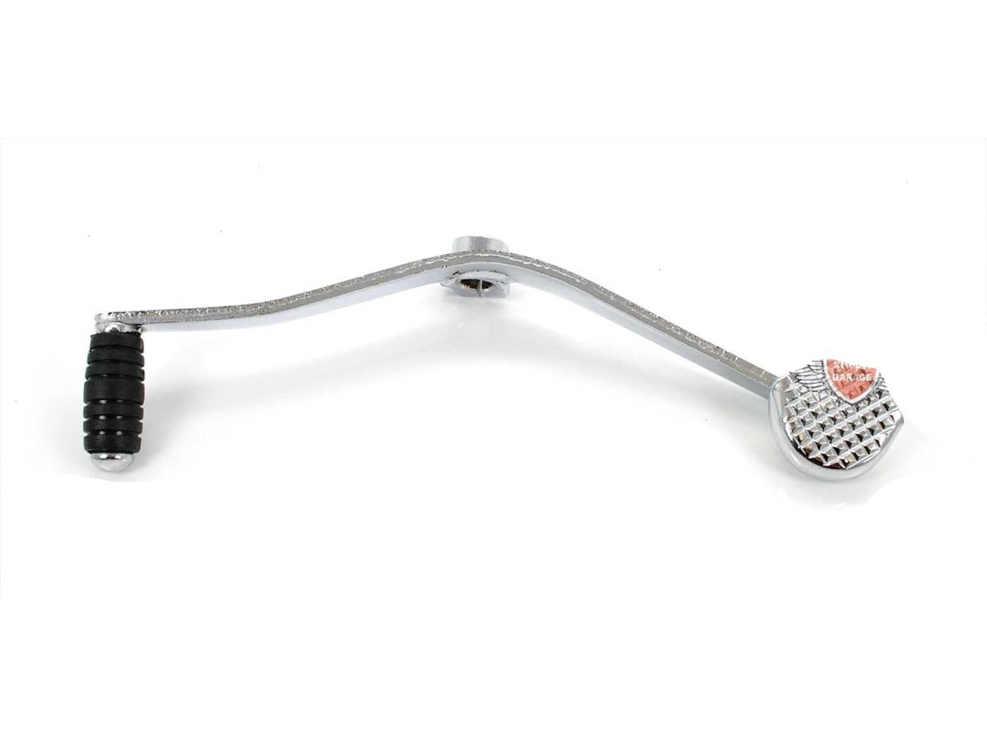 Pedală schimbător metalică argintie pentru Yamaha LB 50 Chappy 75-86