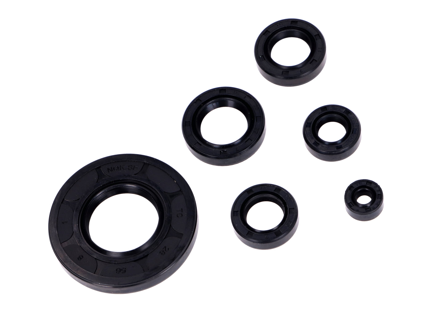 Set simeringuri arbore 6 piese negru pentru Honda MB 50, MT 50