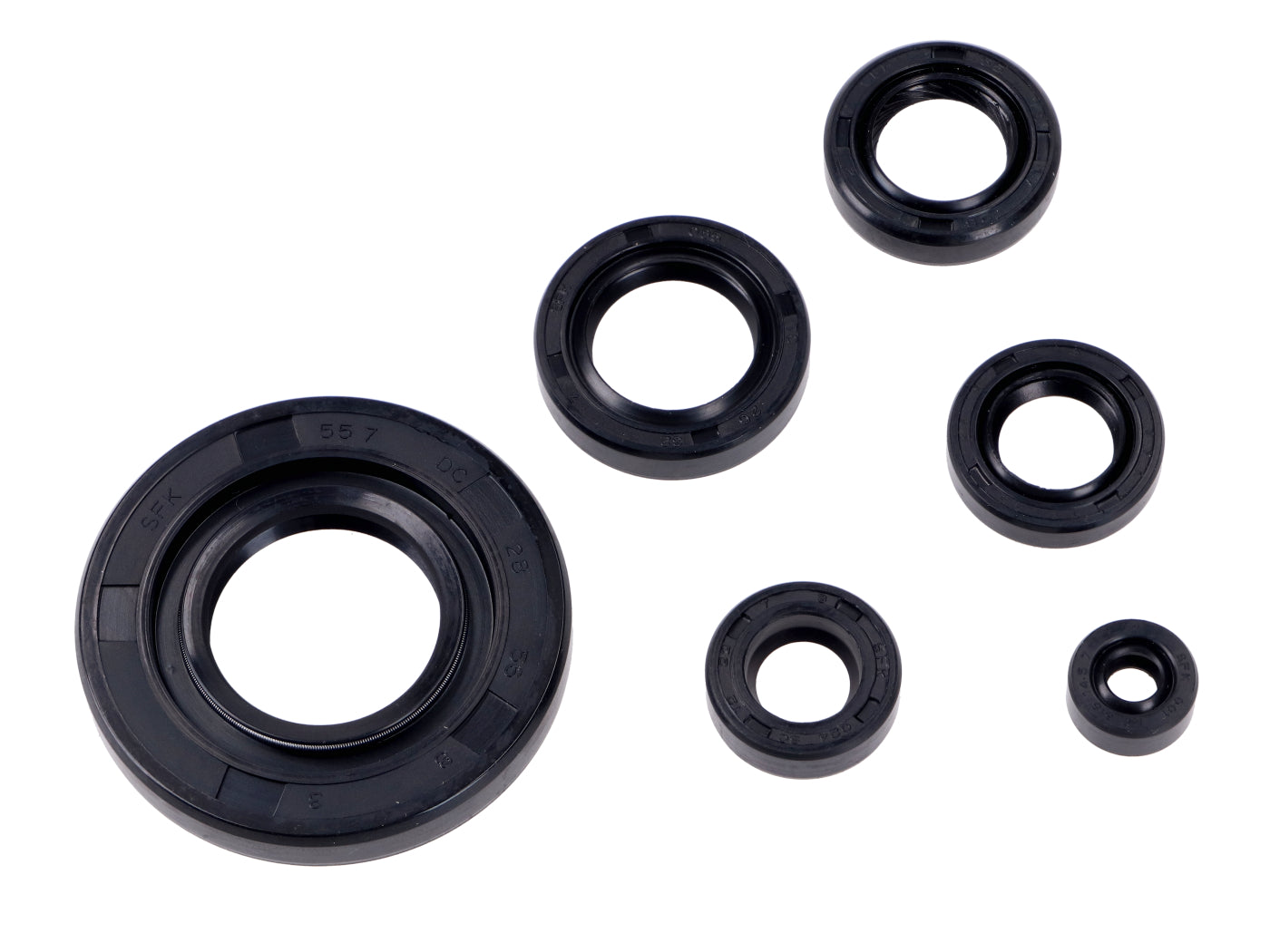 Set simeringuri ax 6 piese negru pentru Honda MB 50, MT 50, MB 80, MBX 50, MTX 80 și alte modele