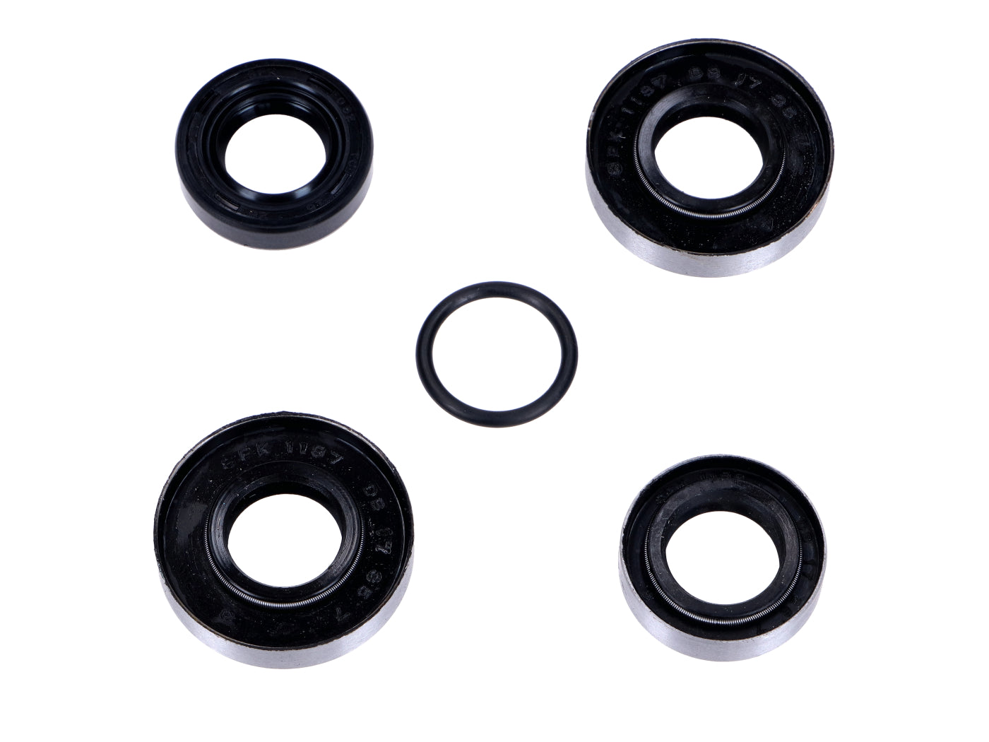 Set simering arbore 5 piese negru pentru Puch MV 50, MS 50, MS 25, Monza M50, SIS Morini 50