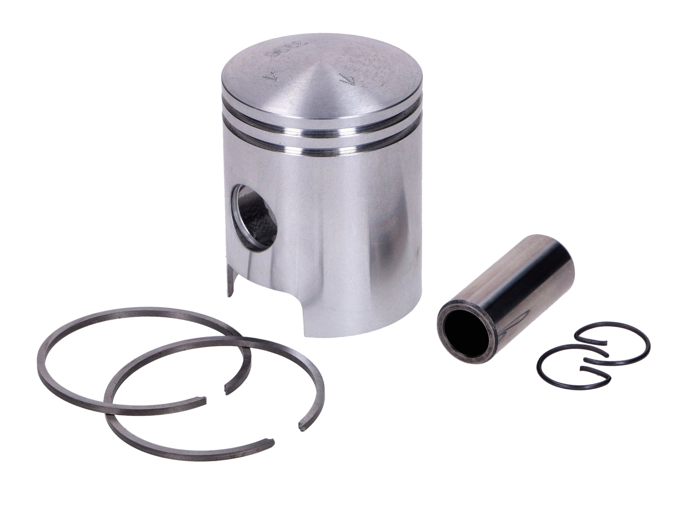 Set piston aluminiu 39,96mm 2 segmenți ax 14mm pentru Kreidler Flory 50, RMC E50, RMC D125, RMC F125, Florett și alte modele