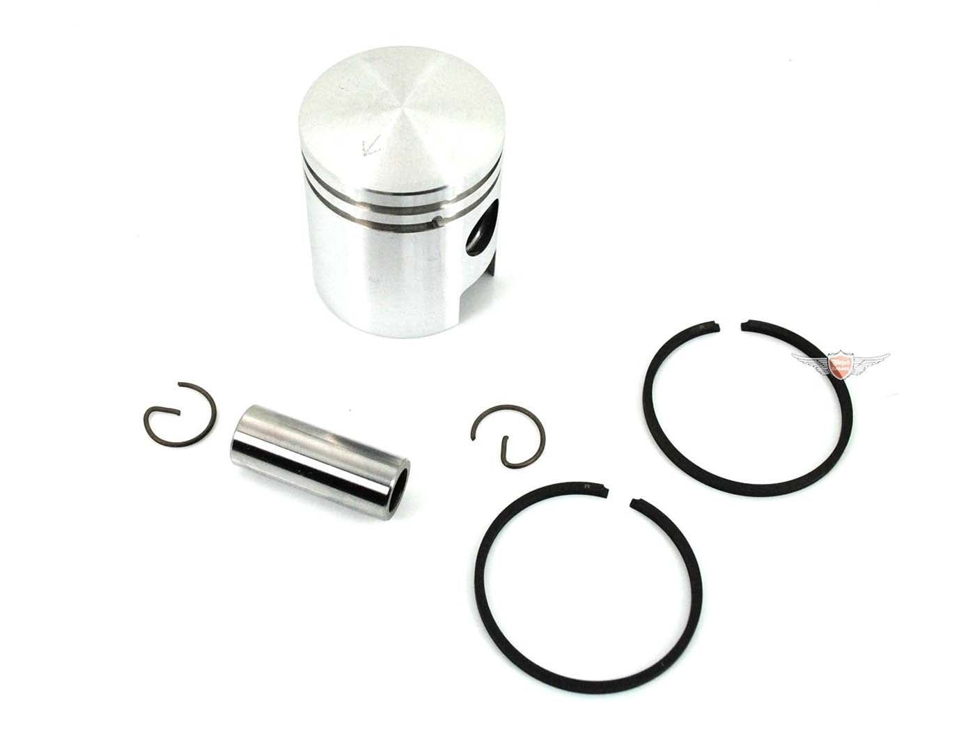 Set piston aluminiu 38mm cu segmenți și bolt 12mm pentru Victoria, Vicky, MS 50, MS 51